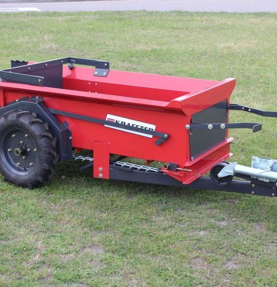 Kraffter Mini-Miststreuer, radangetrieben
