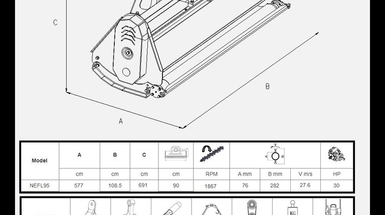 Kraffter Schlegelmäher Compact 155 cm Hammerklauen